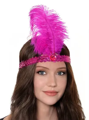 Roaring 20s Womens Pink Flapper Headband
