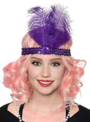 Roaring 20s Womens Purple Flapper Headband