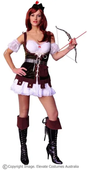 Robin Hood Womens Hunter Fancy Dress Costume