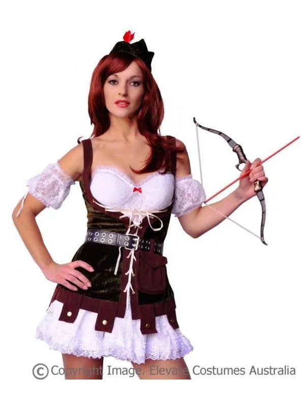 Robin Hood Womens Hunter Fancy Dress Costume