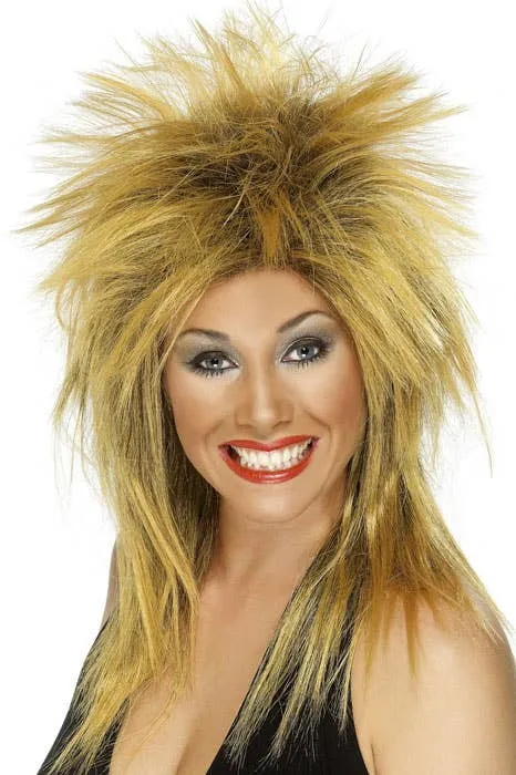 Rock Diva Womens Blonde 80s Wig