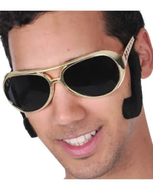 Rock N Roll Long Black Costume Side Burns