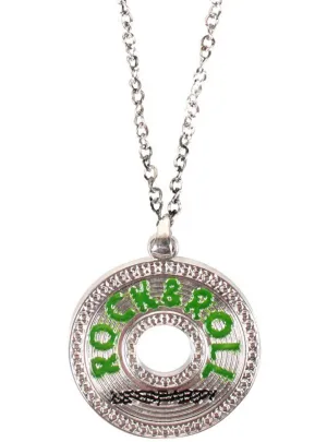Rock N Roll Silver Costume Necklace