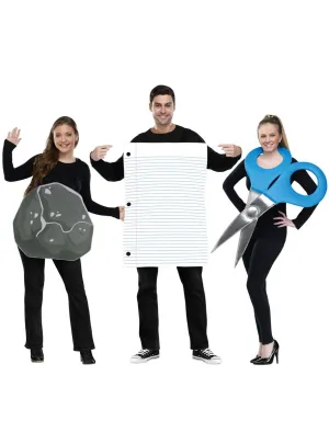 Rock Paper Scissors Adults Group Costume