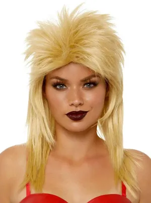 Rock Star Blonde Unisex Adults Mullet Costume Wig