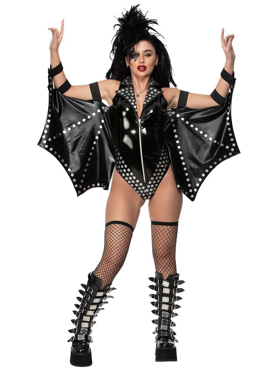 Rock Star Plus Size Womens 80s Sexy KISS Bodysuit Costume