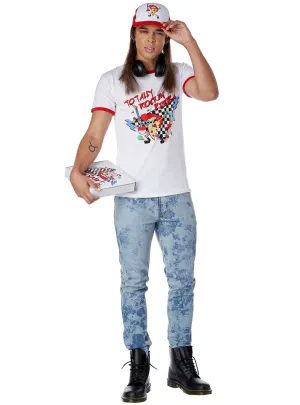Rockin 90s Pizza Dude Mens Fancy Dress Costume