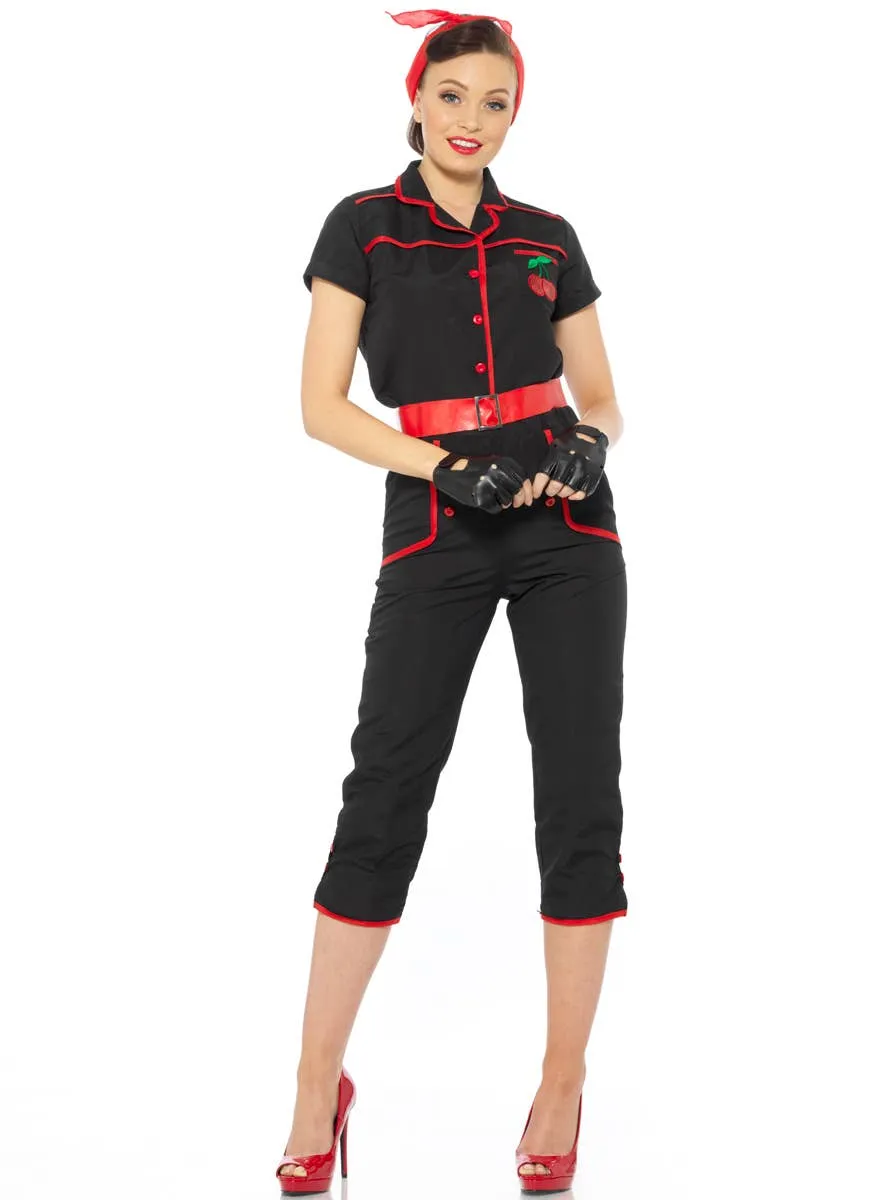 Rockin' Rockabilly Womens Retro 50s Fancy Dress Costume