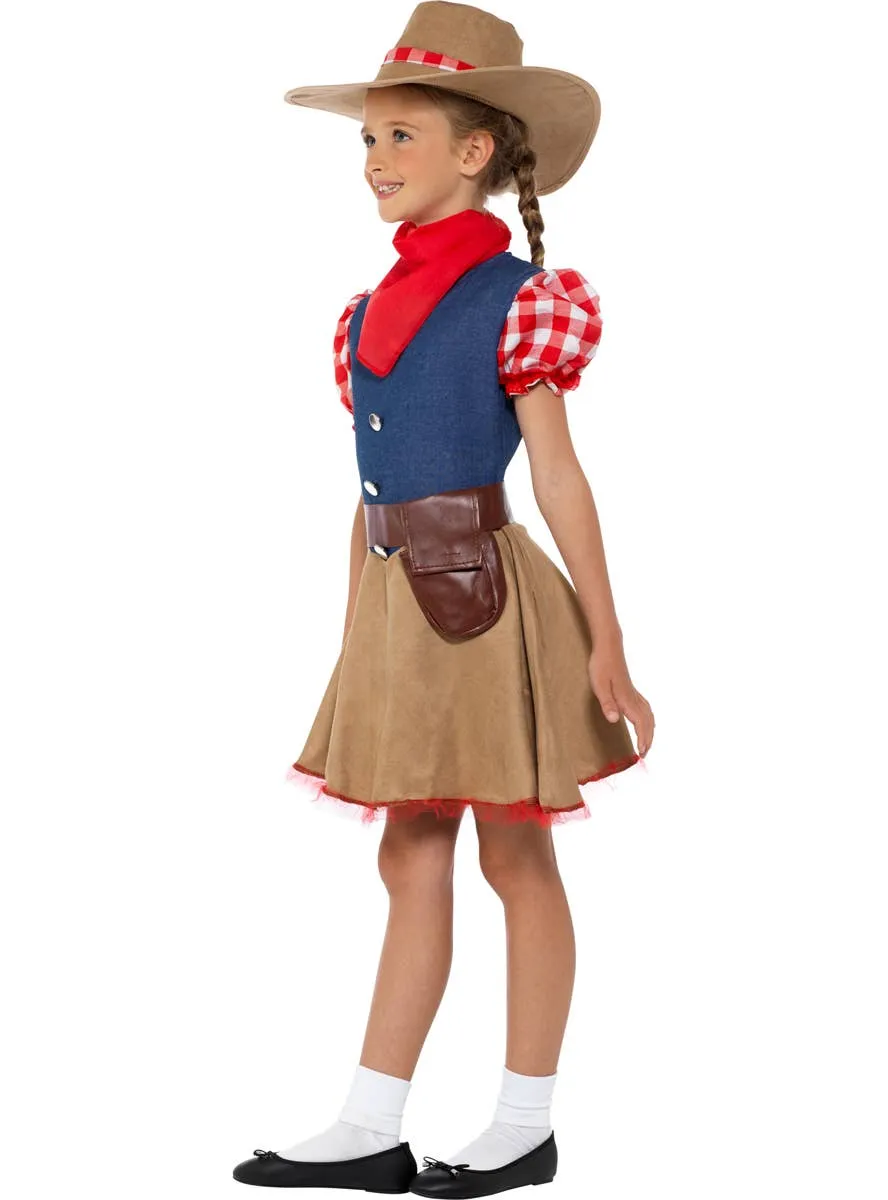 Rodeo Cowgirl Kids Fancy Dress Costume