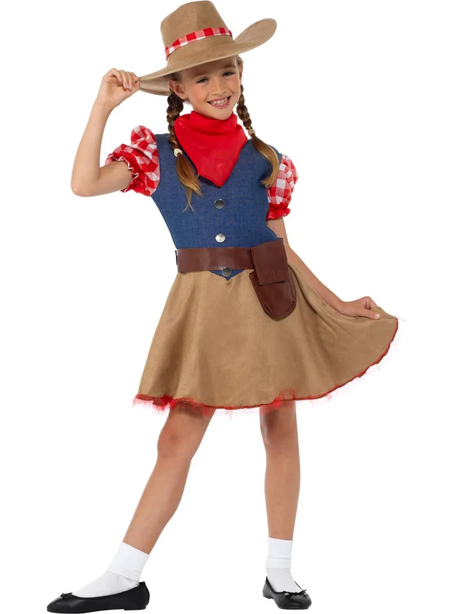Rodeo Cowgirl Kids Fancy Dress Costume