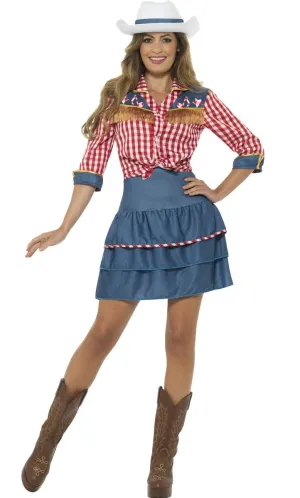 Rodeo Doll Womens Cowgirl Dress Up Costume