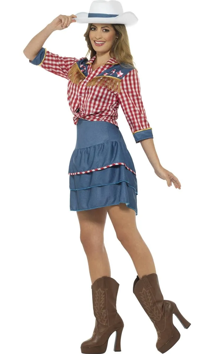 Rodeo Doll Womens Cowgirl Dress Up Costume