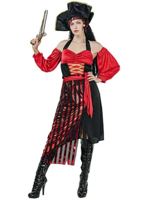 Rogue Red and Black Pirate Womens Costume