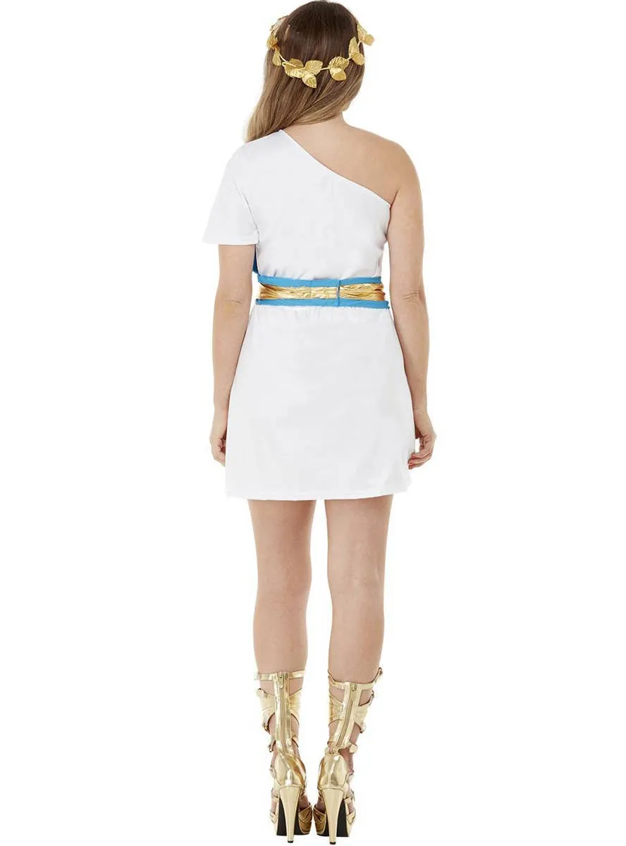 Roman Beauty Womens Blue and White Toga Costume
