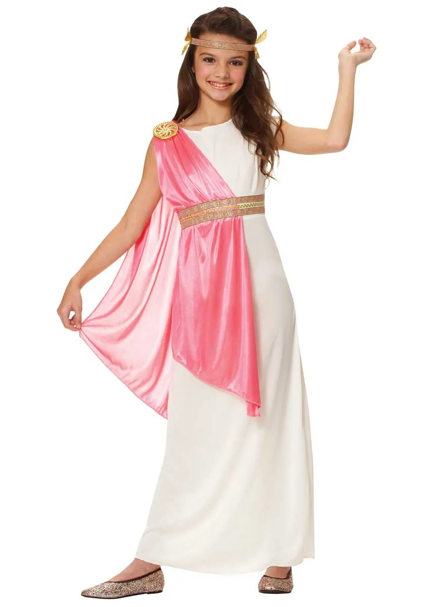 Roman Empress Girls Fancy Dress Costume