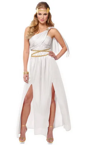 Roman Empress Womens White Toga Costume