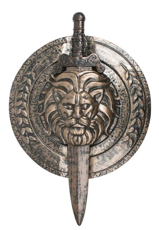 Roman Gladiator Bronze Sword and Shield