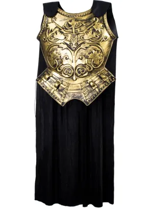 Roman Gladiator Gold Breastplate with Attached Cape