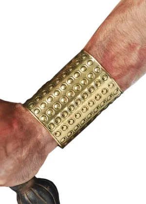Roman Gladiator Gold Wrist Cuff Costume Accessory