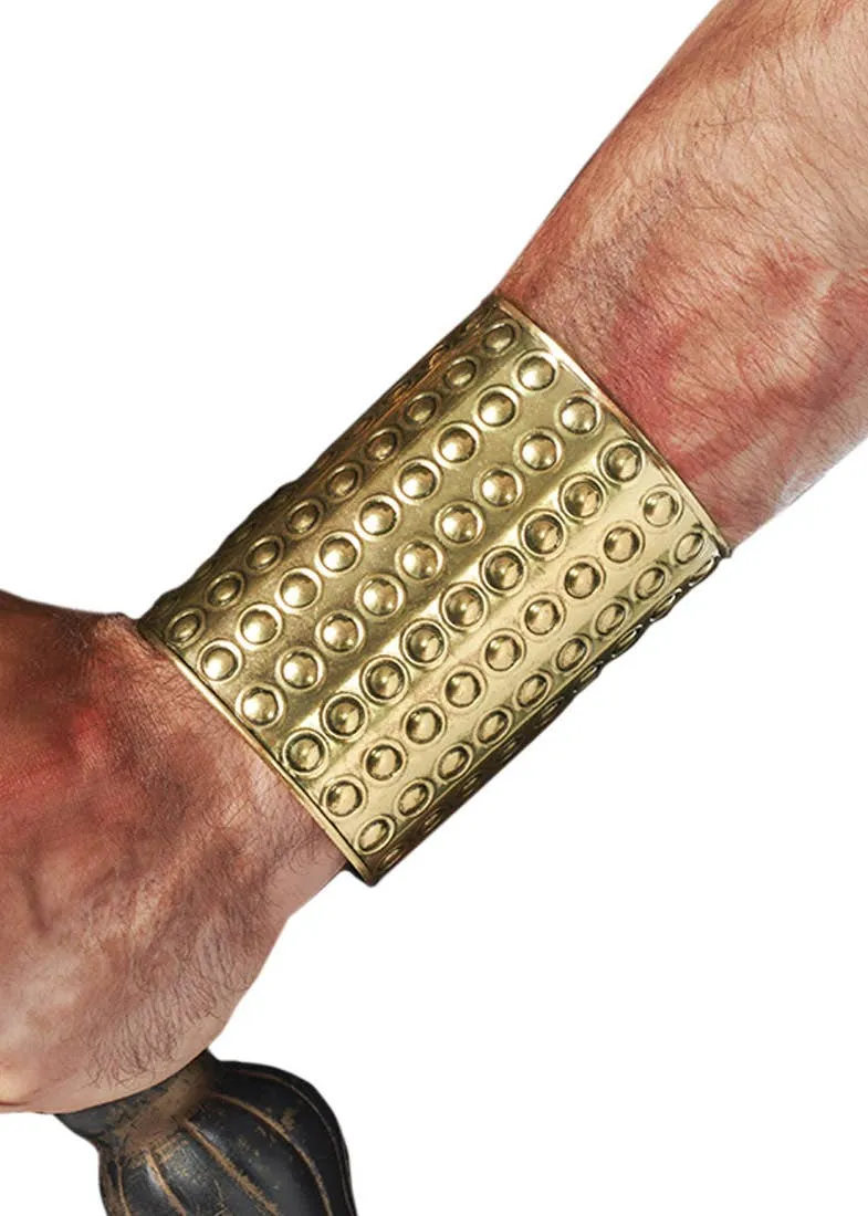 Roman Gladiator Gold Wrist Cuff Costume Accessory