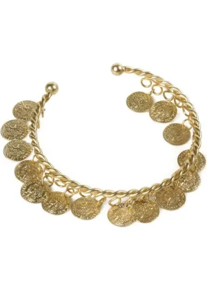 Roman Goddess Gold Coin Bracelet