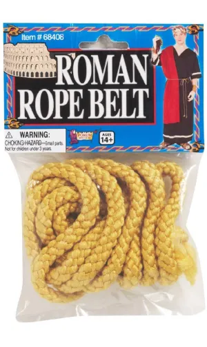 Roman Yellow Rope Belt Costume Accessory