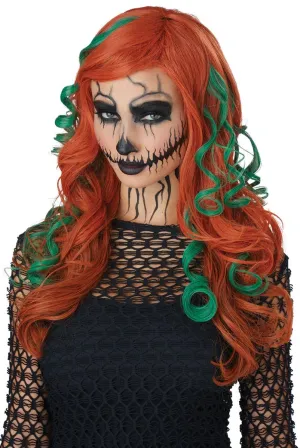 Root of All Evil Womens Ginger and Green Halloween Costume Wig