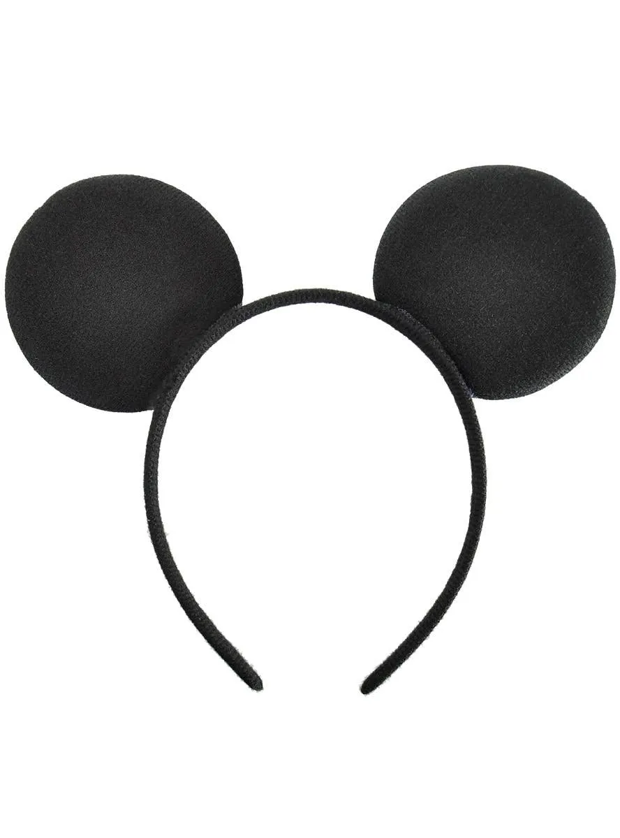 Round Black Mouse Ears Costume Headband