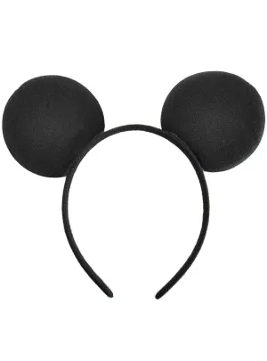 Round Black Mouse Ears Costume Headband