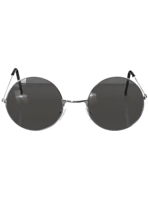 Round Black Tint John Lennon 1970s Costume Glasses