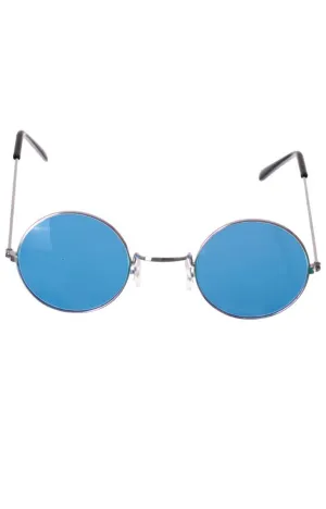 Round Blue Silver Frame John Lennon Glasses