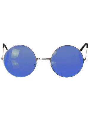 Round Blue Tint John Lennon 1970s Costume Glasses