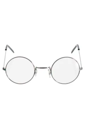 Round Silver Frame Clear John Lennon Glasses