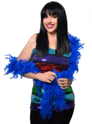 Royal Blue Fluffy 220cm Feather Boa Costume Accessory