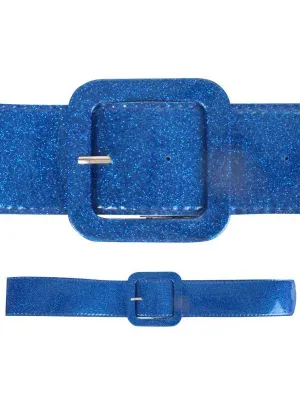 Royal Blue Glitter Belt Costume Accessory
