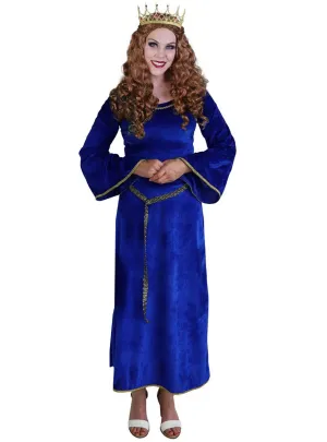 Royal Blue Womens Medieval Costume