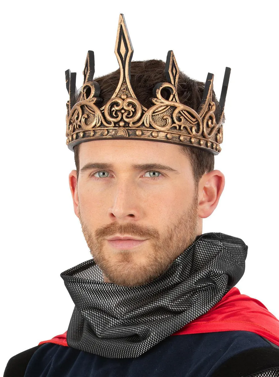 Royal King Medieval Gold Costume Crown