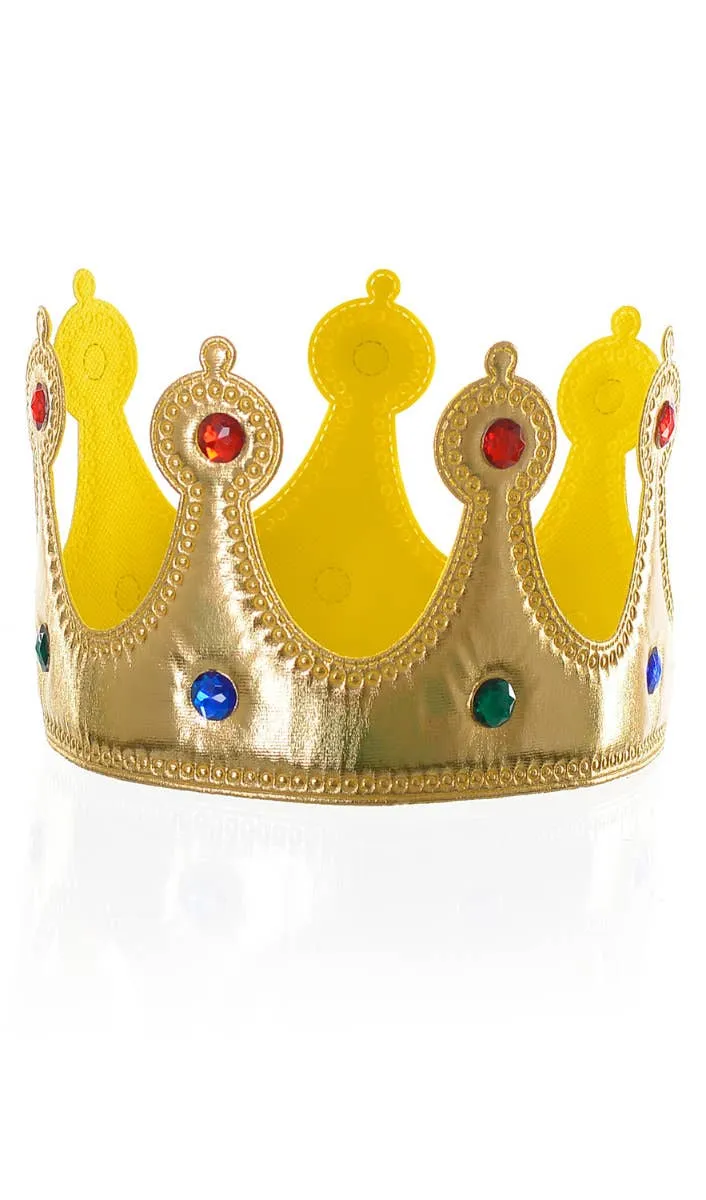 Royal Plush Gold Crown Costume Accessory