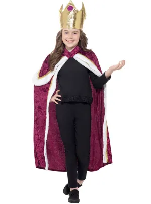 Royal Queen Girls Dress Up Cape Costume