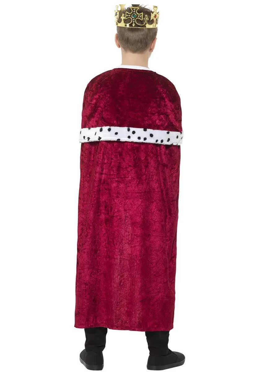 Royal Renaissance King Boys Costume Cape