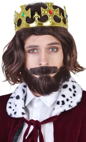 Royal Richard Mens Brown Costume Wig, Beard and Moustache Set