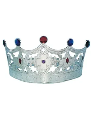 Royal Silver Crown Costume Accessory