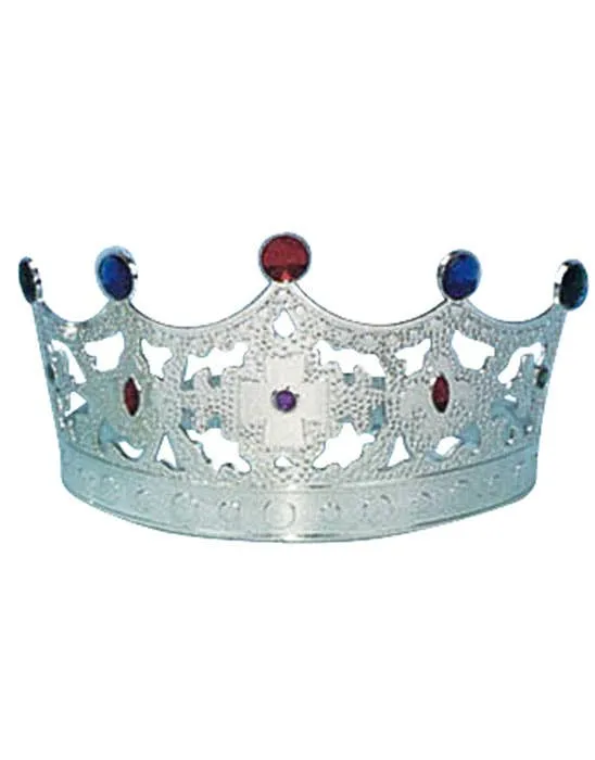 Royal Silver Crown Costume Accessory