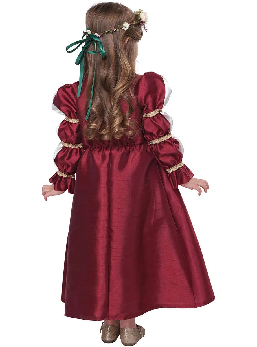 Royal Toddler Girls Red Renaissance Princess Costume