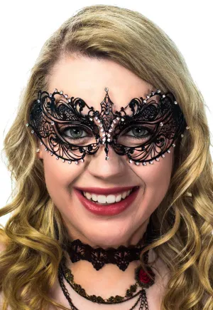Royalty Filigree Black Metal Masquerade Mask