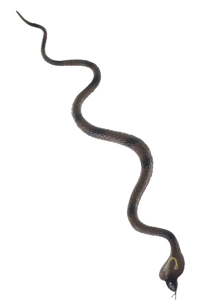 Rubber 45cm Black and Brown Cobra Snake Halloween Decoration