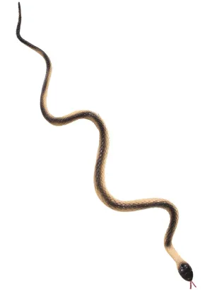 Rubber 45cm Black and Cream Snake Halloween Decoration