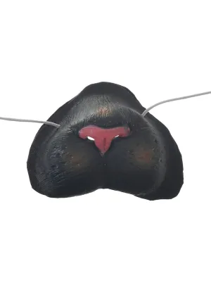 Rubber Black Cat Nose Costume Accessory