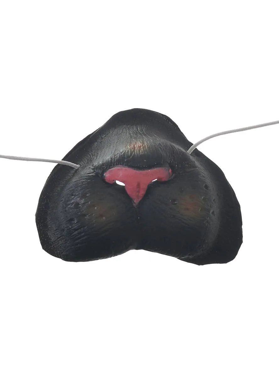 Rubber Black Cat Nose Costume Accessory