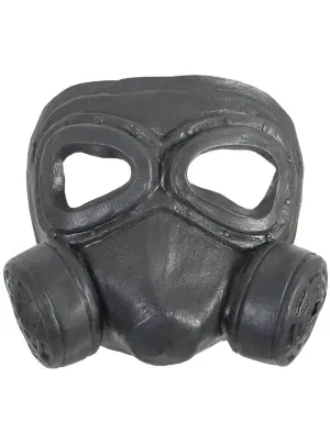 Rubber Latex Black Gas Mask Costume Accessory